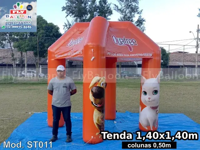 Estande inflável promocional para Quatree