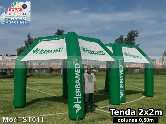Estandes infláveis promocionais para Herbamed