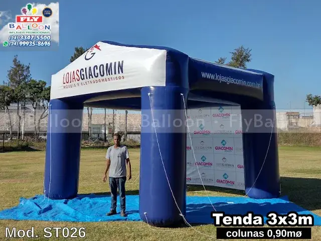 Stand inflável promocional para Lojas Giacomin